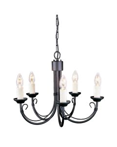 Chartwell 5 Light Chandelier - Black