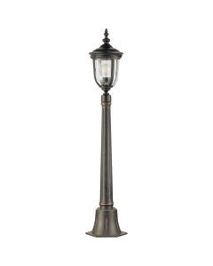 Cleveland 1 Light Small Pillar Lantern - Weathered Bronze