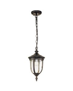 Cleveland 1 Light Small Chain Lantern - Weathered Bronze