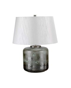 Columbus 1 Light Table Lamp - Aged Verdigris with Light Grey Shade