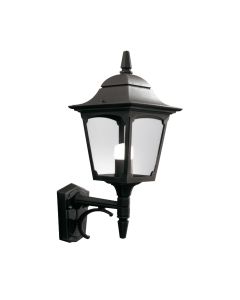 Chapel 1 Light Up Wall Lantern - Black