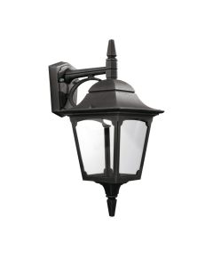 Chapel 1 Light Down Wall Lantern - Black