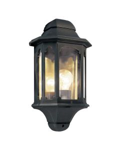 Chapel 1 Light Half Lantern - Black