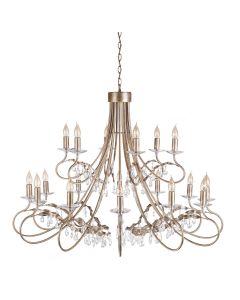 Christina 18 Light Chandelier - Silver / Gold Patina