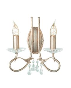 Christina 2 Light Wall Light - Silver / Gold Patina