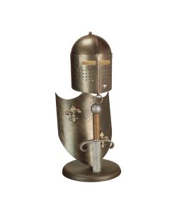 Crusader 1 Light Table Lamp - Burnished Bronze