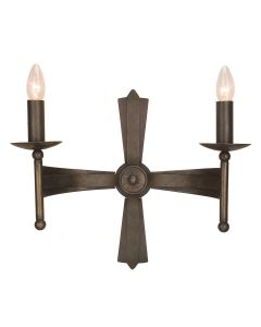 Cromwell 2 Light Wall Light - Old Bronze