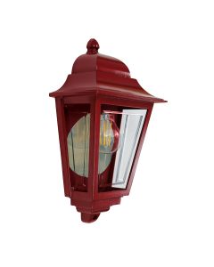 Deco Lane 1lt Half Wall Lantern - Red