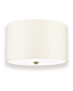 Fletcher 14" Flush - Aged Brass with Ivory Shade