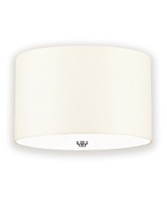 Fletcher 14" Flush - Polished Chrome with Ivory Shade