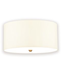 Fletcher 18" Flush - Aged Brass with Ivory Shade