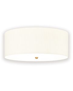 Fletcher 26" Flush - Aged Brass with Ivory Shade