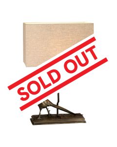 Halkirk 1 Light Table Lamp with Rectangle Shade - Bronze Patina with Natural Shade