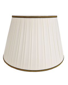 16" Cotton Black Trim Box Pleat Ivory (41Cm)