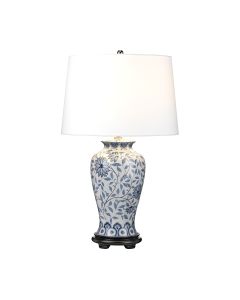 Ying 1 Light Table Lamp - Blue and White with White Shade