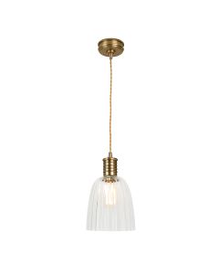 Douille 1 Light Pendant - Aged Brass