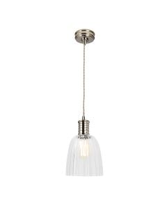 Douille 1 Light Pendant - Polished Nickel