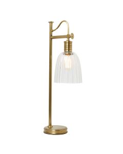 Douille 1 Light Table Lamp - Aged Brass with Clear Shade