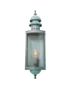 Downing Street 1 lt Wall Lantern - Verdigris
