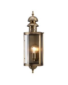 Downing Street 1 lt Wall Lantern - Aged Brass