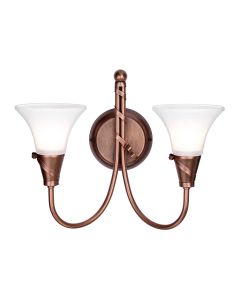 Emily 2 Light Wall Light - Copper Patina