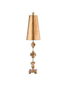 Fragment 1 Light Table Lamp - Aged Gold with Gold Leaf and Umber Glaze Shade