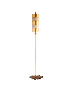 Nettle 1 Light Floor Lamp - Gold Leaf & Taupe
