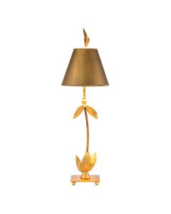 Red Bell 1 Light Table Lamp - Gold Leaf with Gold Shade