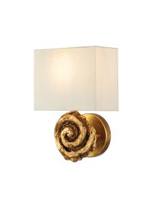 Swirl 1lt Large Wall Light - Gold Leaf
