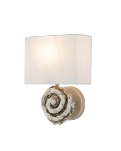 Swirl 1lt Large Wall Light - Bone White