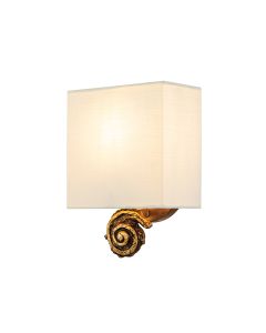 Swirl 1lt Small Wall Light - Gold Leaf