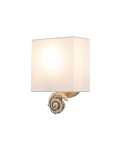 Swirl 1lt Small Wall Light - Bone White