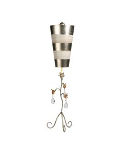 Tivoli 1 Light Table Lamp - Silver & Cream Patina