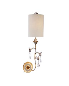 Tivoli 1 Light Wall Light - Gold & Cream Patina