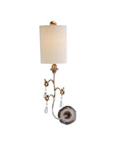 Tivoli 1 Light Wall Light - Silver & Cream Patina
