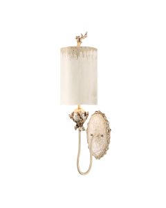 Trellis 1 Light Wall Light - Putty Patina & Silver Leaf