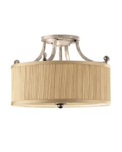 Abbey 3 Light Semi-Flush Light - Silver Sand