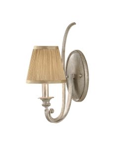 Abbey 1 Light Wall Light - Silver Sand