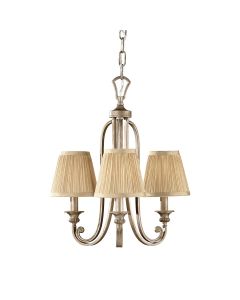 Abbey 3 Light Chandelier - Silver Sand
