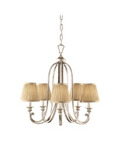 Abbey 5 Light Chandelier - Silver Sand