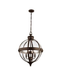 Adams 4 Light Pendant Chandelier - British Bronze