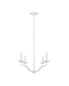 Annie 4 Light Chandelier - Textured Plaster White