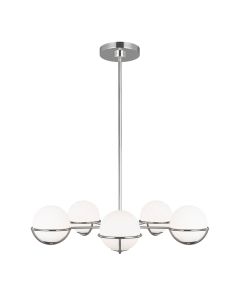 Apollo 5 Light Chandelier - Polished Nickel