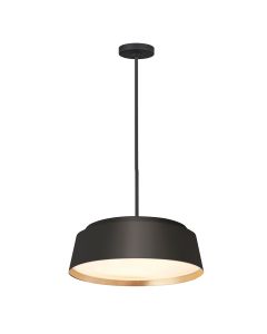 Asher 5 Light Pendant - Midnight Black & Gold