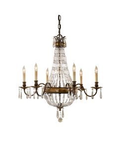 Bellini 6 Light Chandelier - Oxidized Bronze / British Bronze
