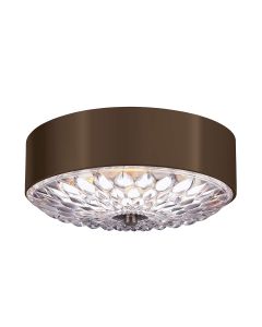 Botanic 3 Light Small Flush - Dark Aged Brass