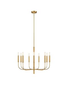 Brianna 9 Light Chandelier - Burnished Brass