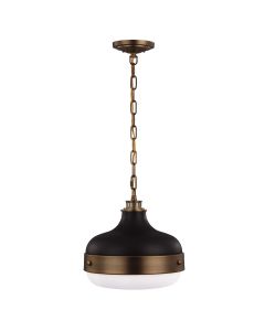 Cadence 2 Light Pendant - Dark Antique Brass / Matte Black