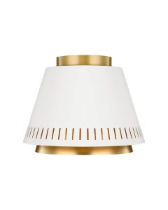 Carter 1 Light Flush Light - Matte White