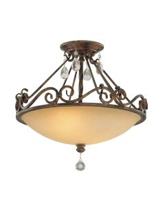 Chateau 2 Light Semi-Flush Light - Mocha Bronze